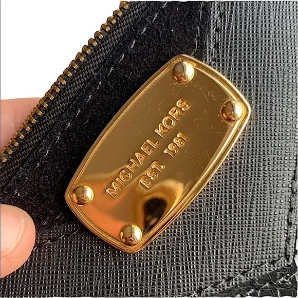 Snake Skin/Suede & Leather MK Wristlet - Picture 4 of 10